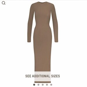Skims Soft Lounge Crew Neck Long Dress
